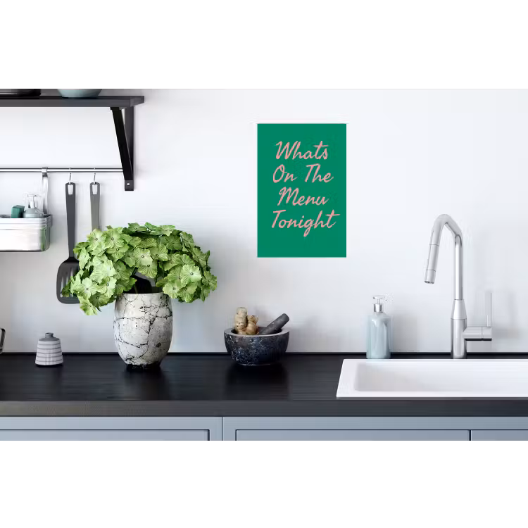 Menu - Quote - Roze Muursticker klein -keuken