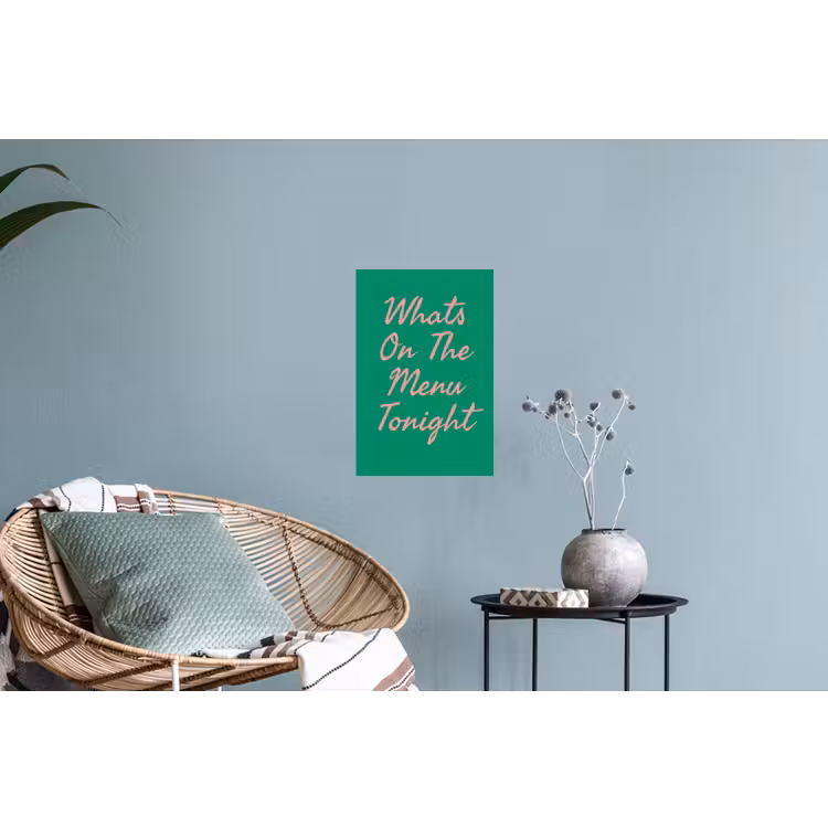 Menu - Quote - Roze Muursticker klein -plant