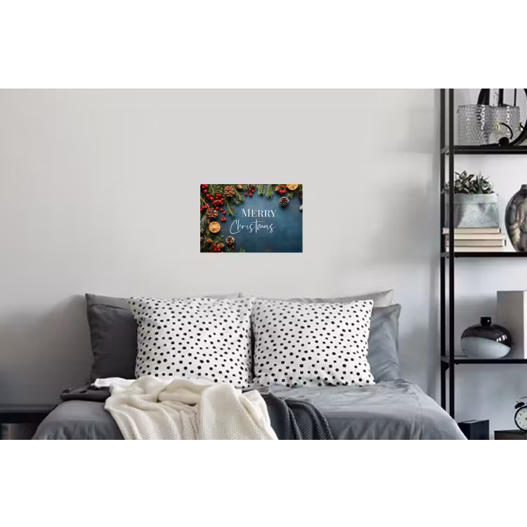 Merry Christmas - Blauw - Kerst - Winter Muursticker klein -slaapkamer