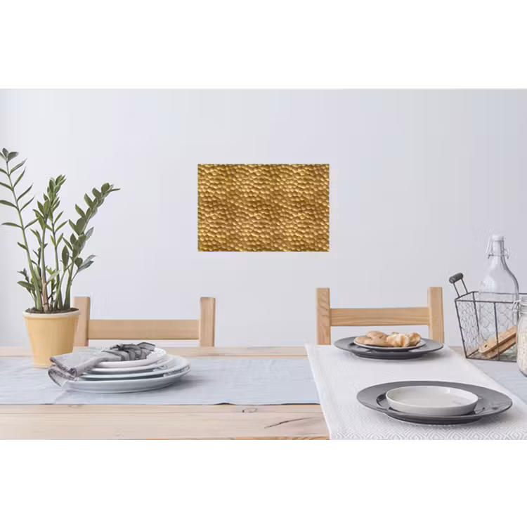 Metaal - Dynamisch - Goud Muursticker klein 286 -eettafel