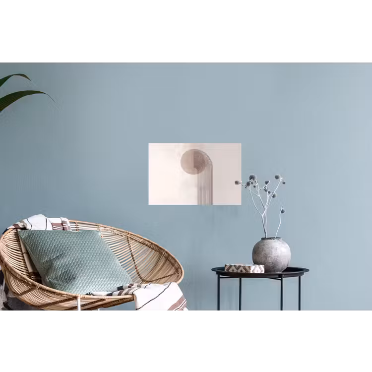 Minimalistisch - Cirkel - Lichtgrijs Muursticker klein -plant