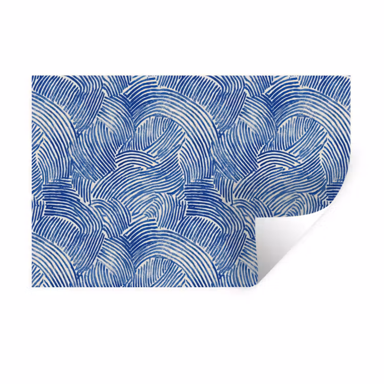 Modern - Abstract - Blauw Muursticker klein 286 -3d