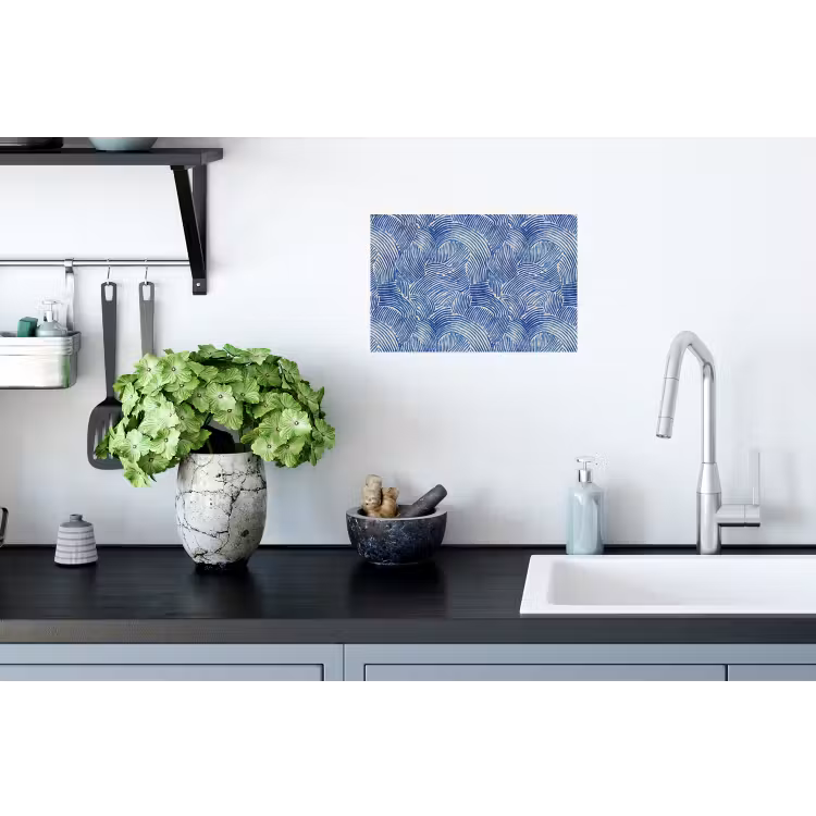 Modern - Abstract - Blauw Muursticker klein 286 -keuken