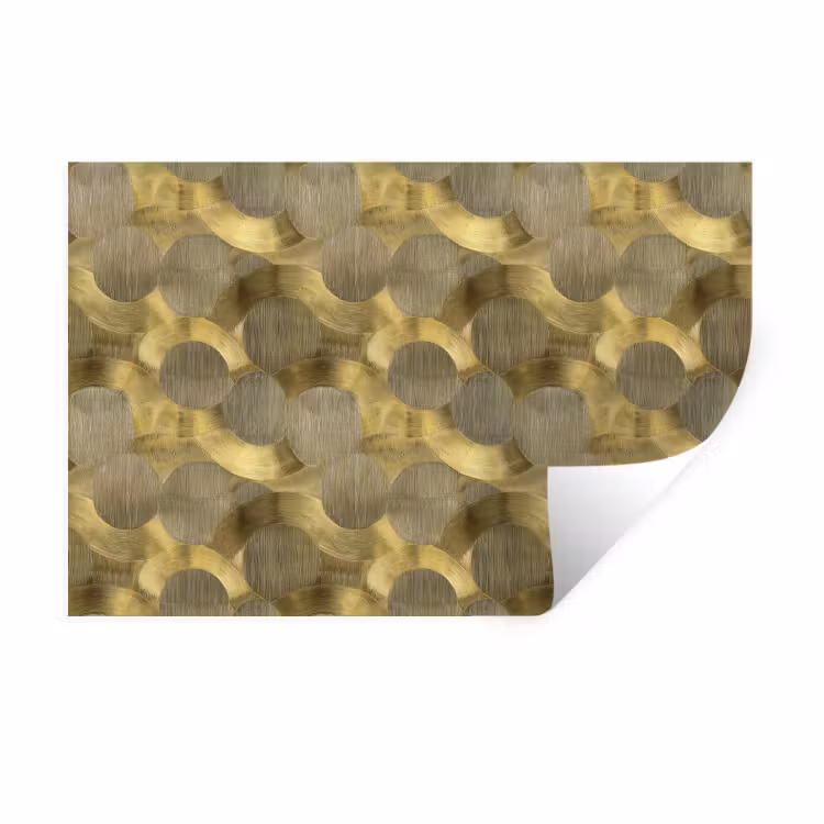 Modern - Geometrisch - Goud Muursticker klein 286 -3d