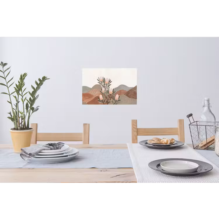 Modern - Heuvels - Terracotta Muursticker klein -eettafel