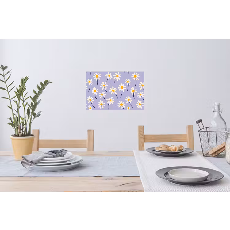 Modern - Madelief - Paars Muursticker klein 286 -eettafel