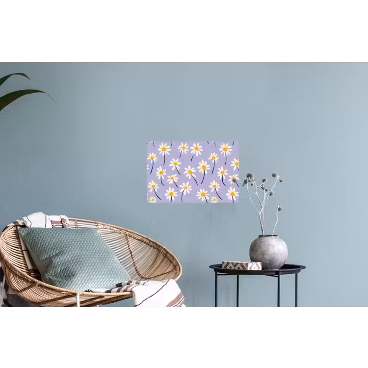 Modern - Madelief - Paars Muursticker klein 286 -plant