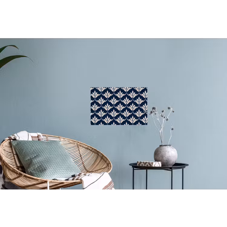 Modern - Ontwerp - Blauw Muursticker klein 286 -plant