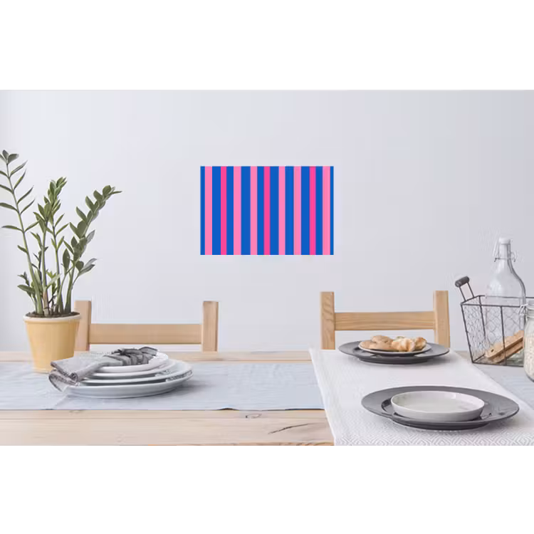 Modern - Optisch - Roze Muursticker klein 286 -eettafel