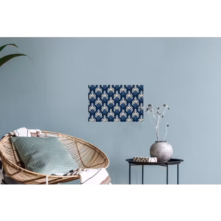 Modern - Patroon - Blauw Muursticker klein 286 -plant