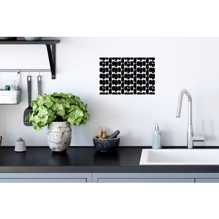 Modern - Patroon - Zwart Muursticker klein 286 -keuken