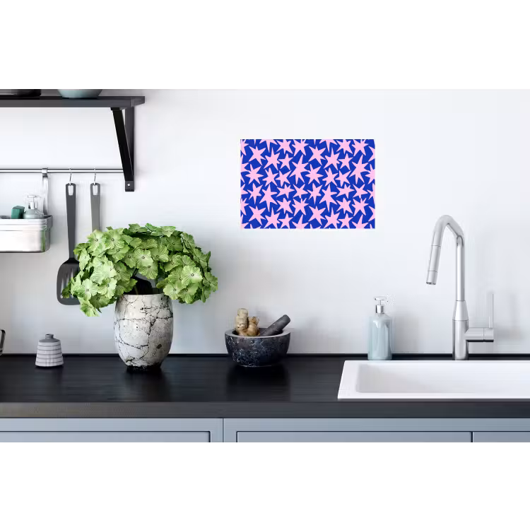 Modern - Sterren - Blauw Muursticker klein 286 -keuken