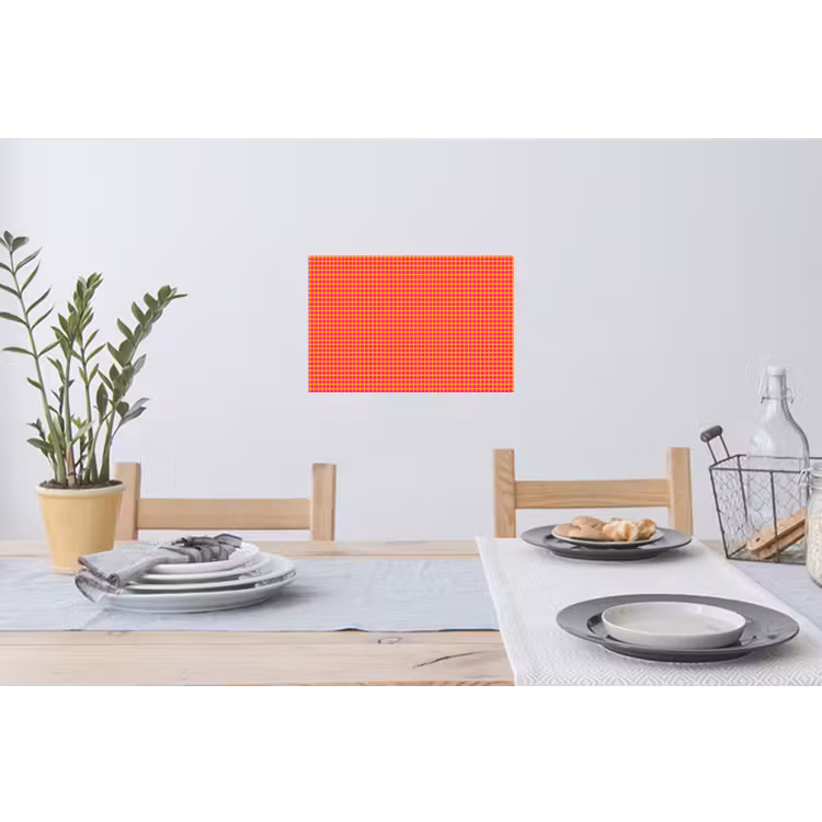 Modern - Stippen - Oranje Muursticker klein 286 -eettafel