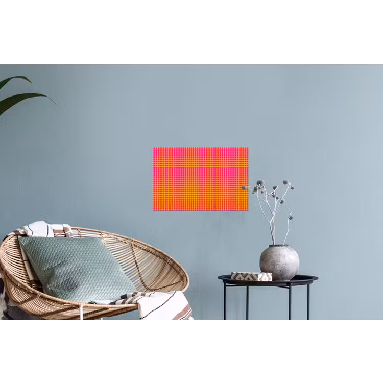 Modern - Stippen - Oranje Muursticker klein 286 -plant