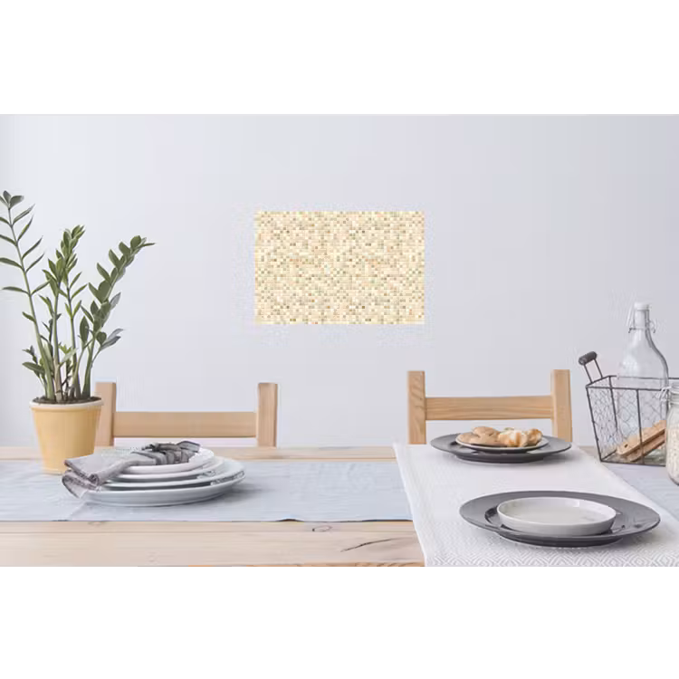 Mozaïek - Patroon - Beige Muursticker klein 286 -eettafel