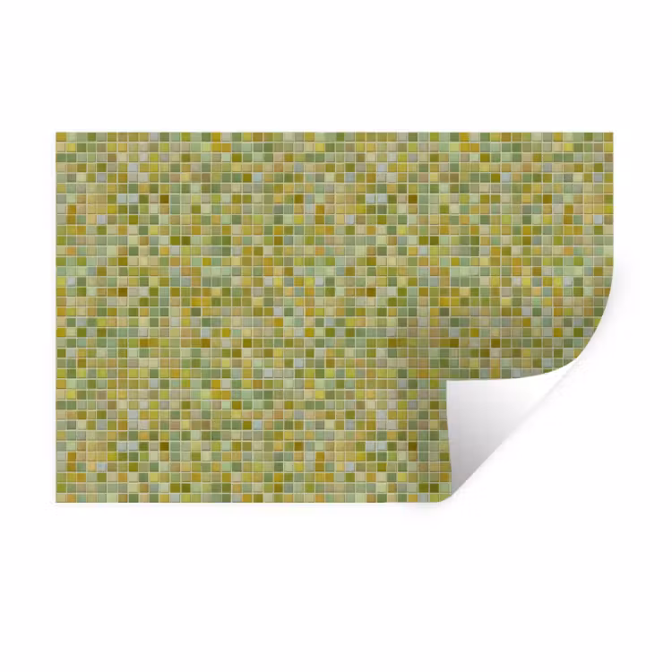 Mozaïek - Patroon - Groen Muursticker klein 286 -3d