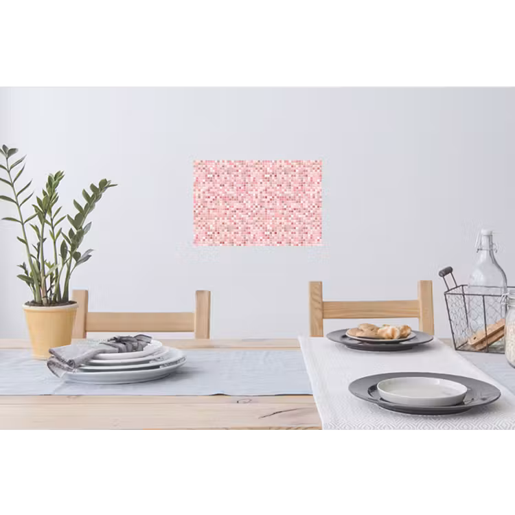 Mozaïek - Patroon - Roze Muursticker klein 286 -eettafel