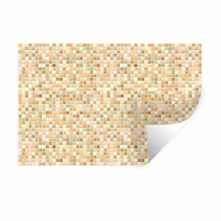 Mozaïek - Patroon - Terracotta Muursticker klein 286 -3d