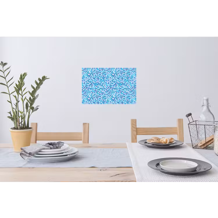 Mozaïek - Patroon - Turquoise Muursticker klein 286 -eettafel