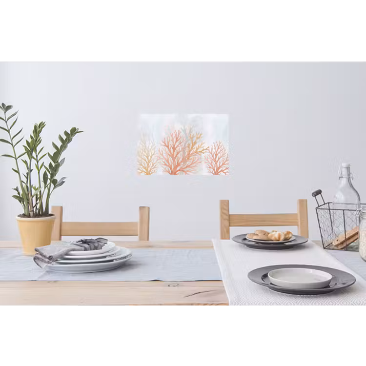 Natuur - Abstract - Aquarel - Organisch - Warm Muursticker klein -eettafel