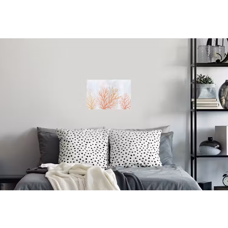 Natuur - Abstract - Aquarel - Organisch - Warm Muursticker klein -slaapkamer