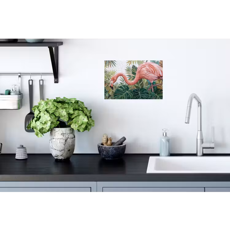 Natuur - Bladeren - Abstract - Groen - Vogel Muursticker klein -keuken