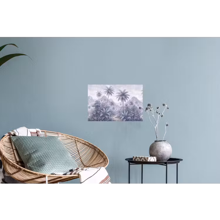 Natuur - Boom - Tropisch - Landschap - Blauw Muursticker klein -plant