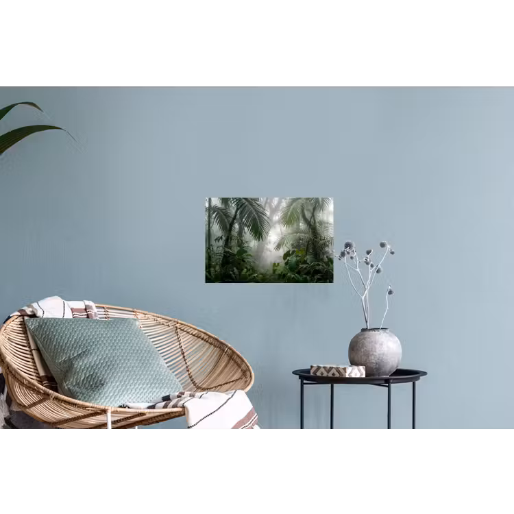 Natuur - Jungle - Mist - Tropisch - Groen Muursticker klein -plant
