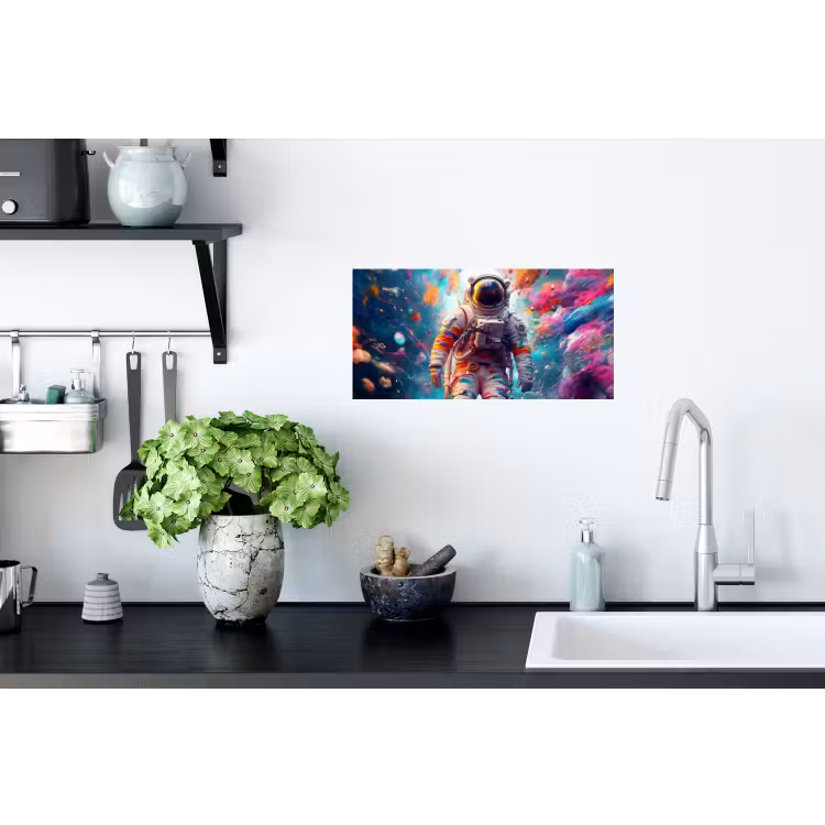 Neon - Meteoriet - Neon - Astronaut Muursticker klein -keuken