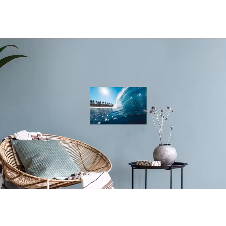 Oceaan - Golf - Strand - Natuur - Blauw Muursticker klein -plant