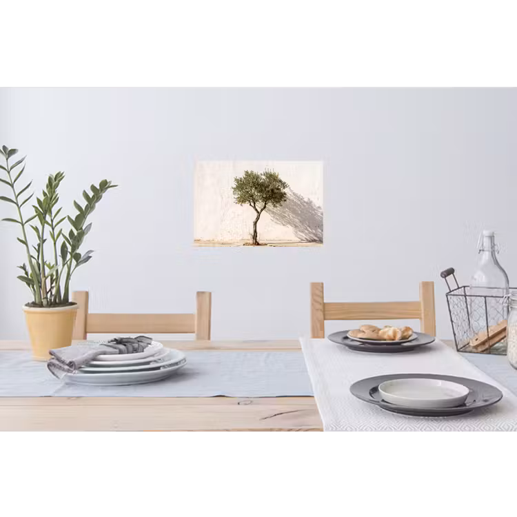 Muursticker - Olijfboom - muur - wit - Olijfboom - muur - wit Muursticker klein
