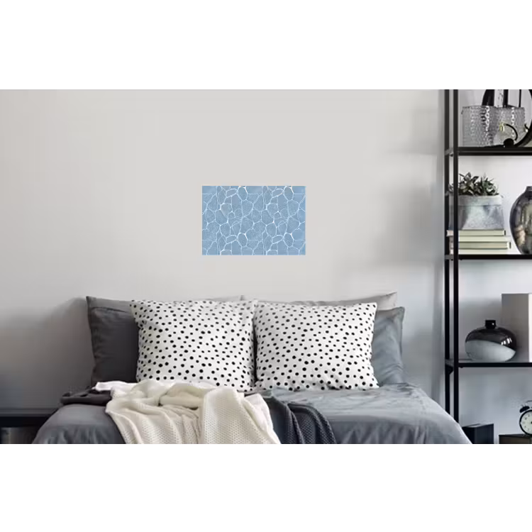 Organisch - Patroon - Blauw Muursticker klein 286 -slaapkamer