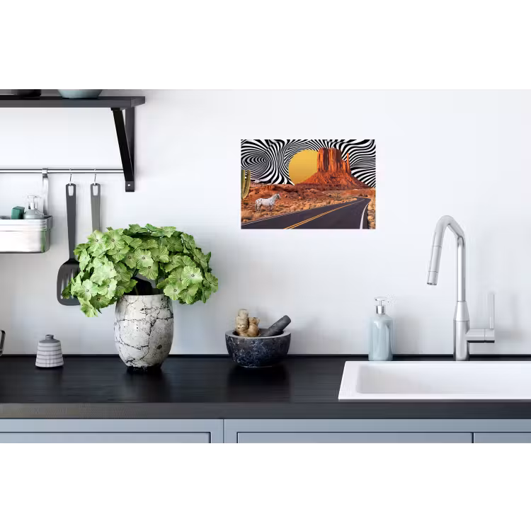 Muursticker - Paard - Woestijn - Natuur - Paard - Woestijn - Natuur Muursticker klein