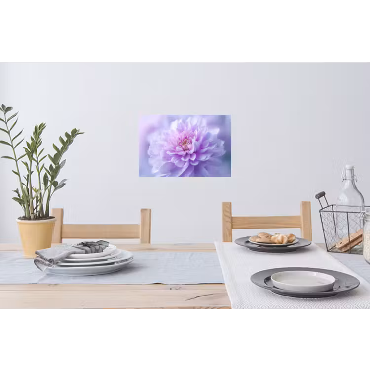 Paars - Dahlia - Dromerig Muursticker klein -eettafel