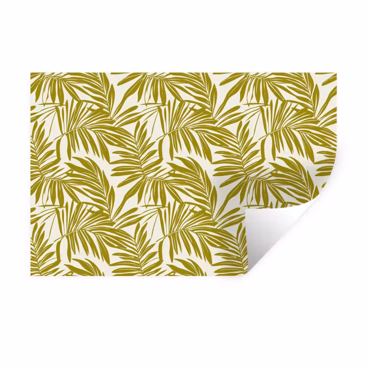 Palmblad - Patroon - Groen Muursticker klein 286 -3d