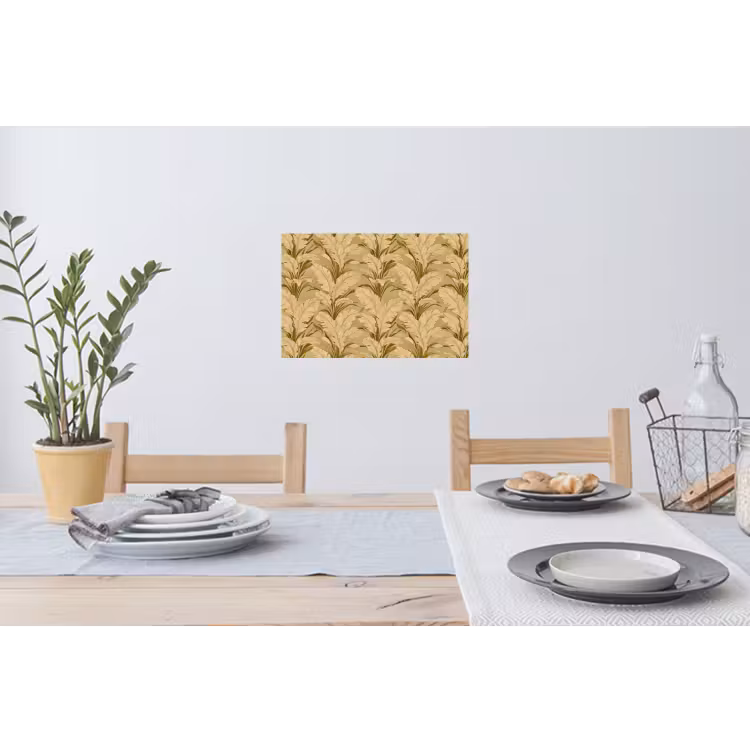 Palmbladeren - Klassiek - Groen Muursticker klein 286 -eettafel