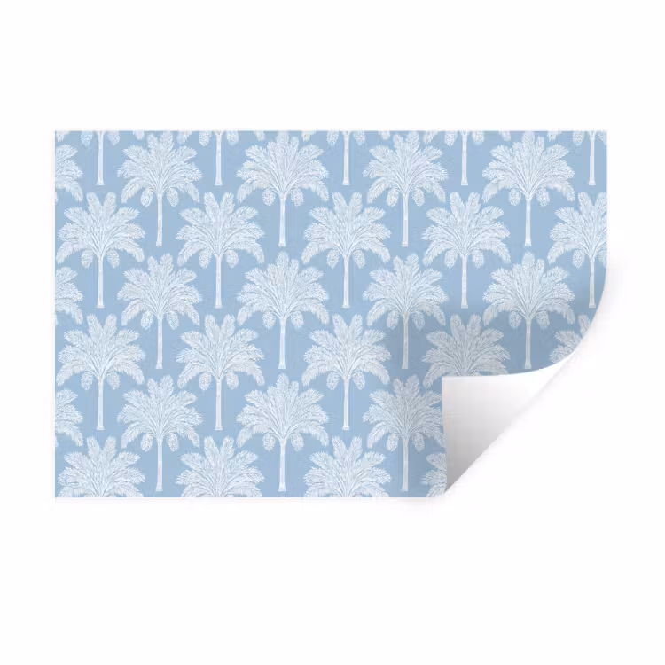 Palmboom - Modern - Blauw Muursticker klein 286 -3d
