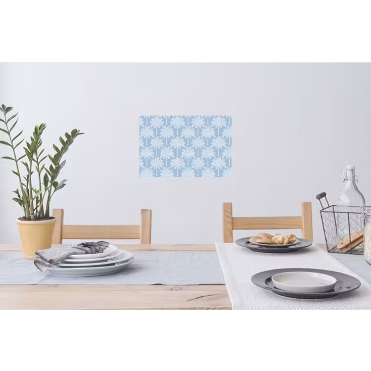 Palmboom - Modern - Blauw Muursticker klein 286 -eettafel