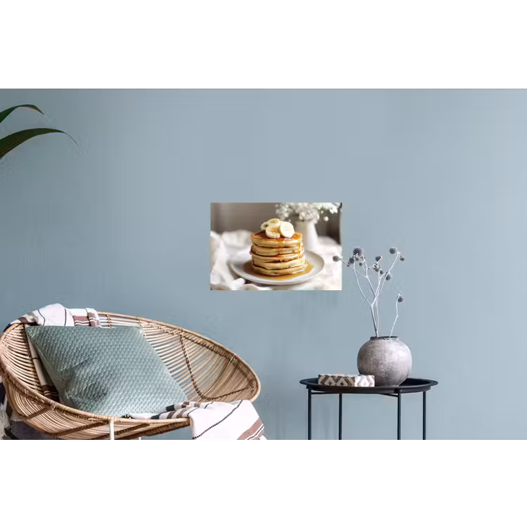 Pannenkoeken - Banaan - Siroop - Wit - Beige Muursticker klein -plant