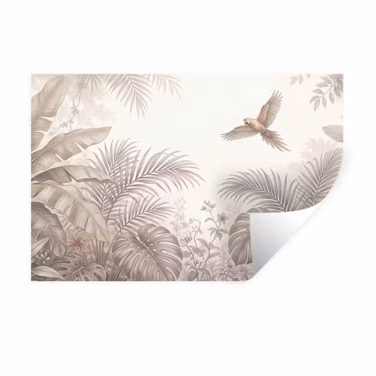 Papagaai - Jungle - Tropisch Muursticker klein -3d