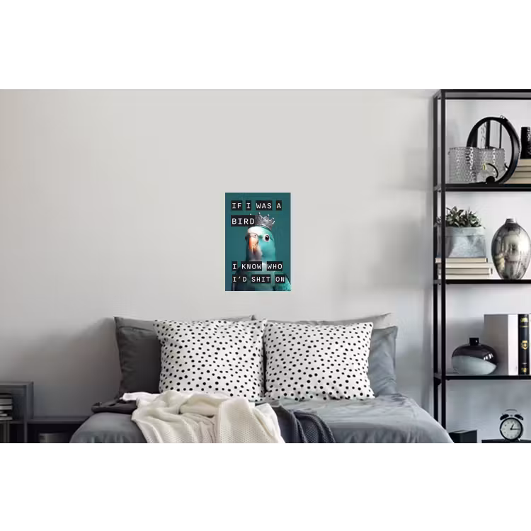 Parkiet - Turquoise - Quotes - Decoratie Muursticker klein -slaapkamer
