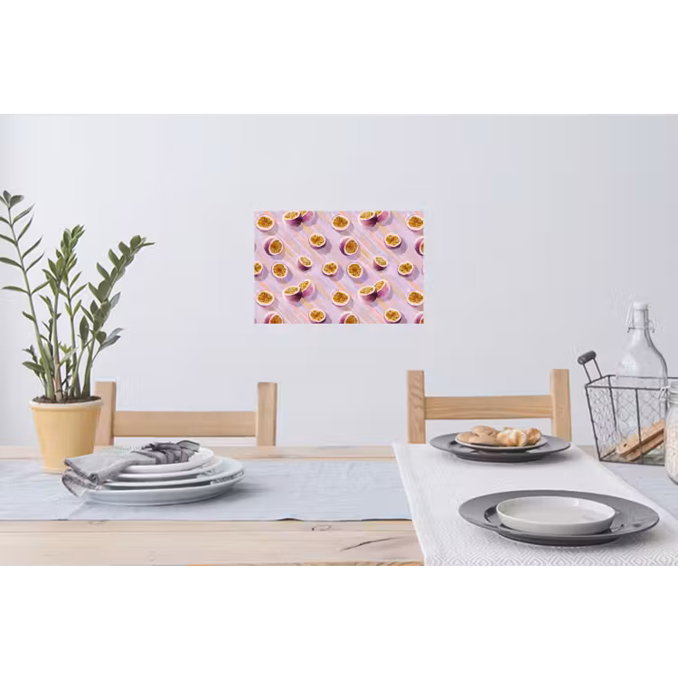 Passievrucht - Tropisch - Paars Muursticker klein 286 -eettafel
