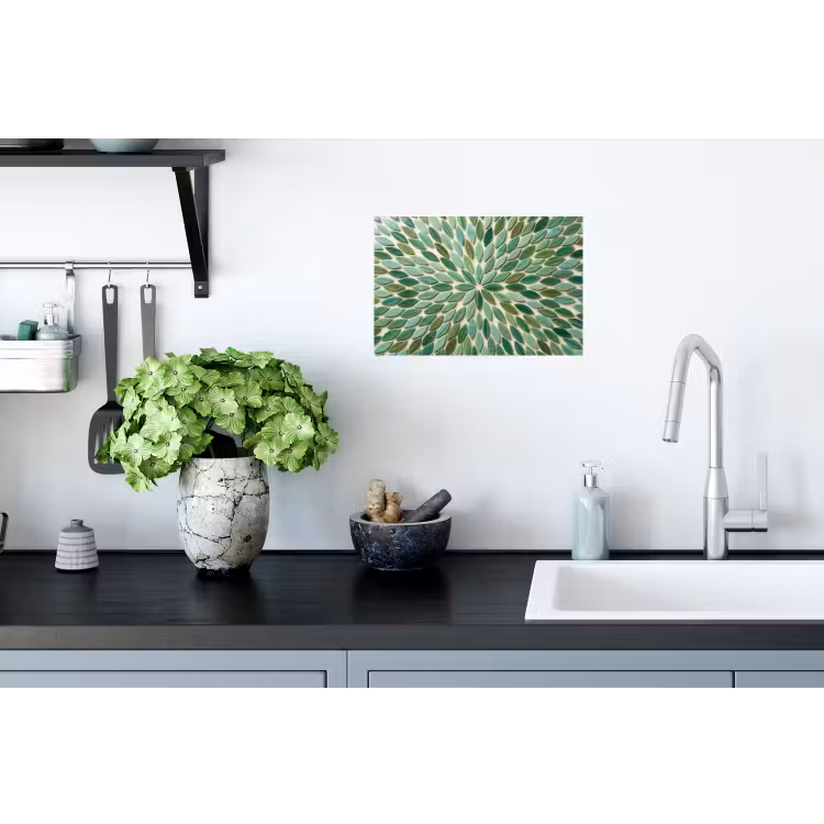 Patroon - Blad - Groen - Abstract Muursticker klein -keuken