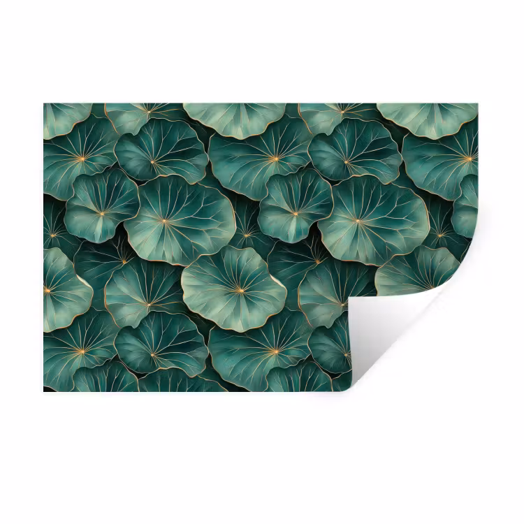 Patroon - Bladeren - Groen Muursticker klein 286 -3d