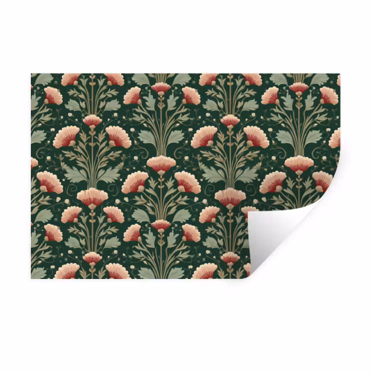 Patroon - Botanisch - Kleurrijk Muursticker klein 286 -3d