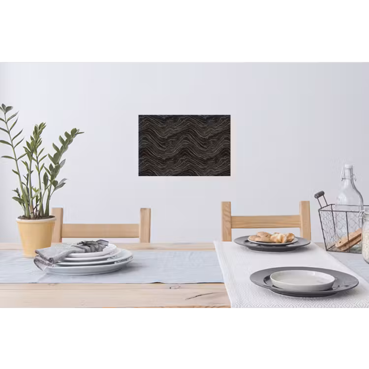 Patroon - Contrast - Antraciet Muursticker klein 286 -eettafel