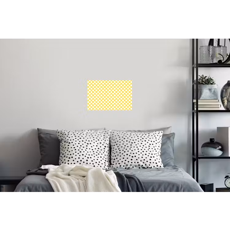 Patroon - Geometrisch - Klassiek - Geel Muursticker klein 286 -slaapkamer