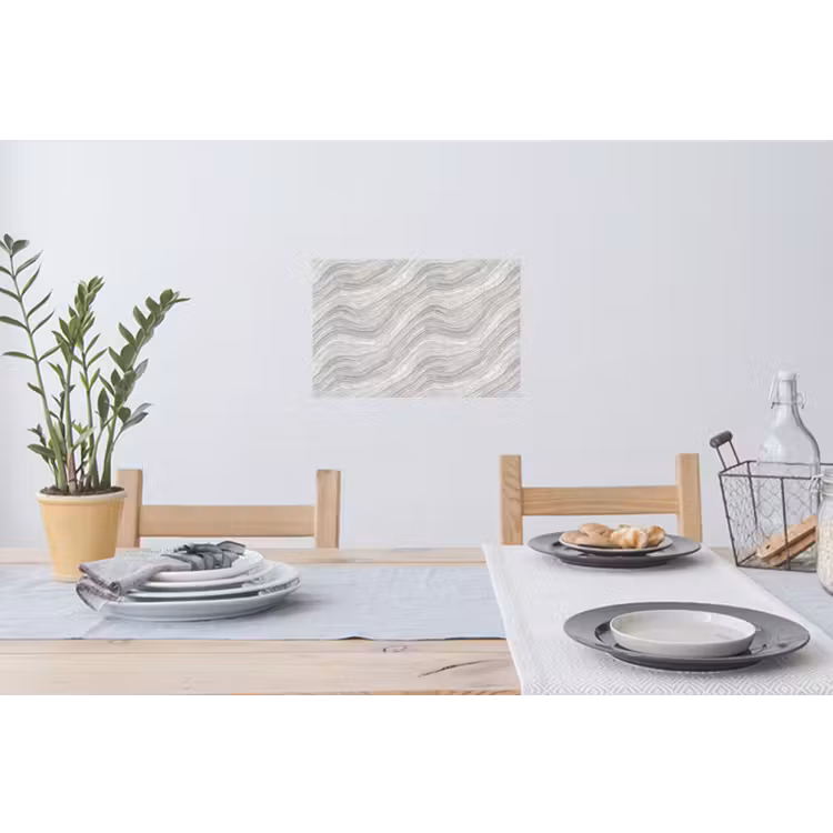 Patroon - Helder - Wit - Grijs Muursticker klein 286 -eettafel
