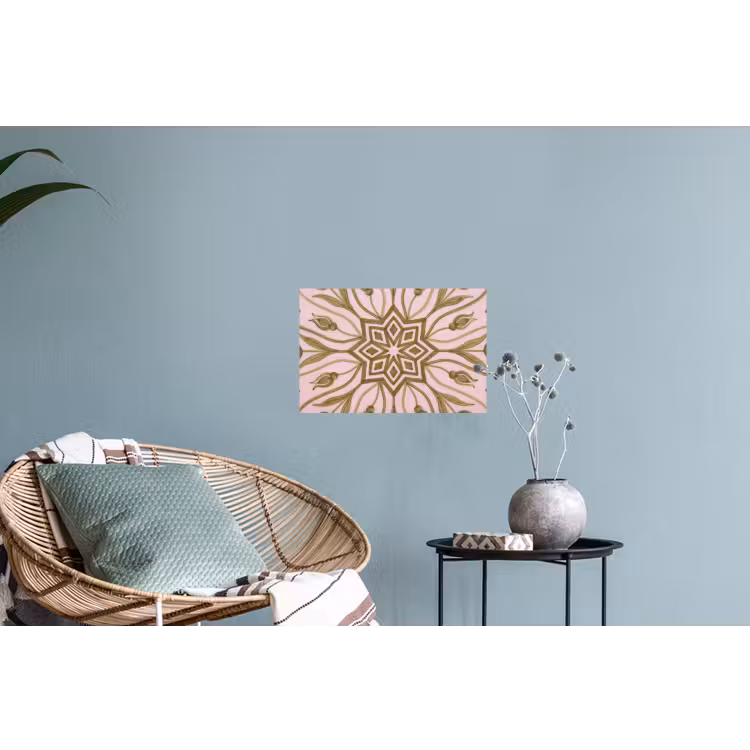 Patroon - Mandala - Decoratie - Abstract - Groen Muursticker klein -plant