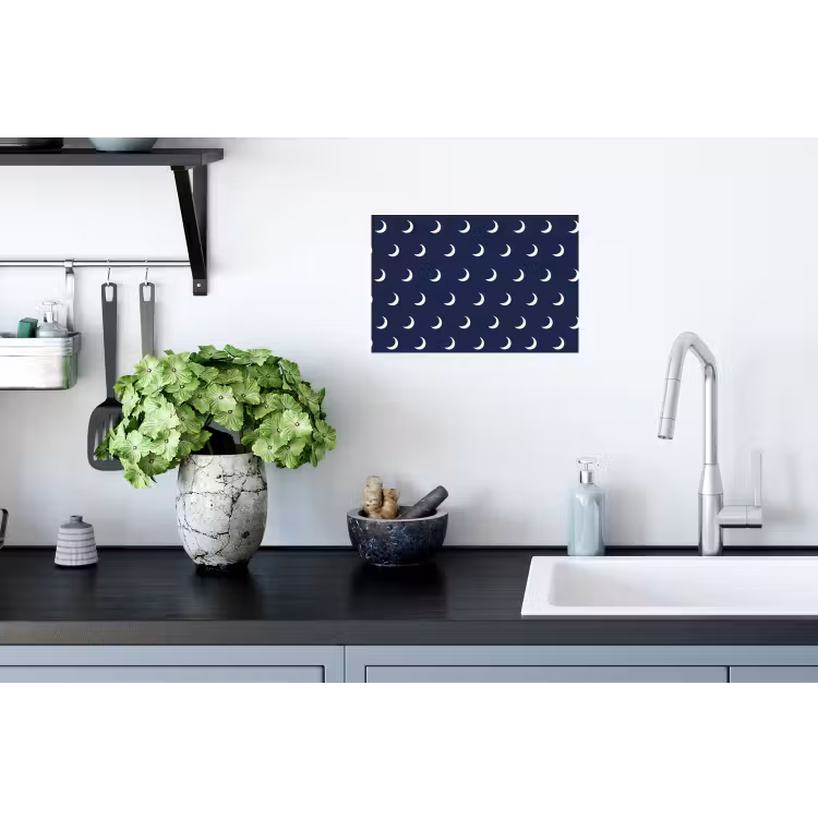 Patroon - Manen - Blauw Muursticker klein 286 -keuken